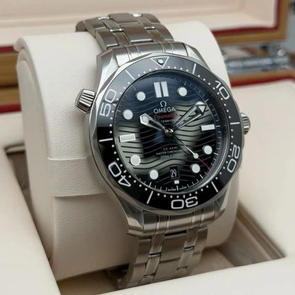 Omega Seamaster Diver 300M 210.30.42.20.01.001 Black Wave Dial Stainless Steel