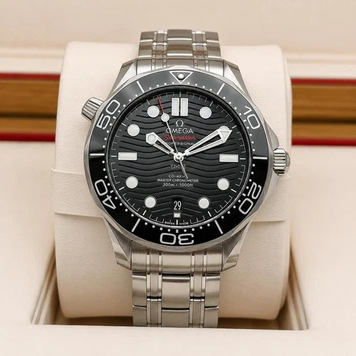 Omega Seamaster Diver 300M 210.30.42.20.01.001 Black Wave Dial Stainless Steel