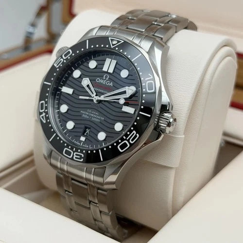 Omega Seamaster Diver 300M 210.30.42.20.01.001 Black Wave Dial Stainless Steel