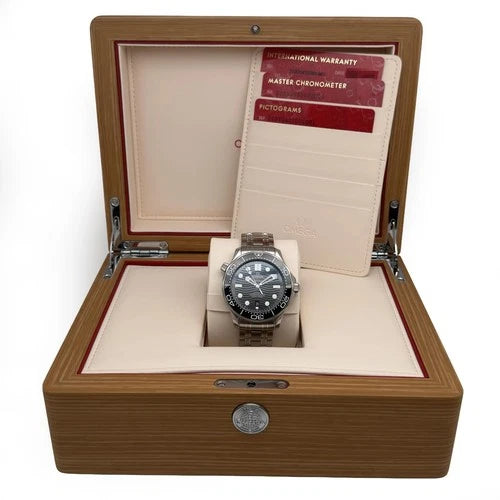 Omega Seamaster Diver 300M 210.30.42.20.01.001 Black Wave Dial Stainless Steel