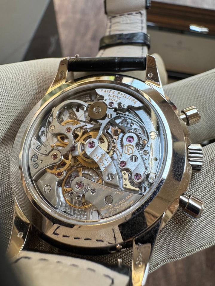 Patek Philippe Complications Annual Calendar Moon Phase White Gold Blue Dial