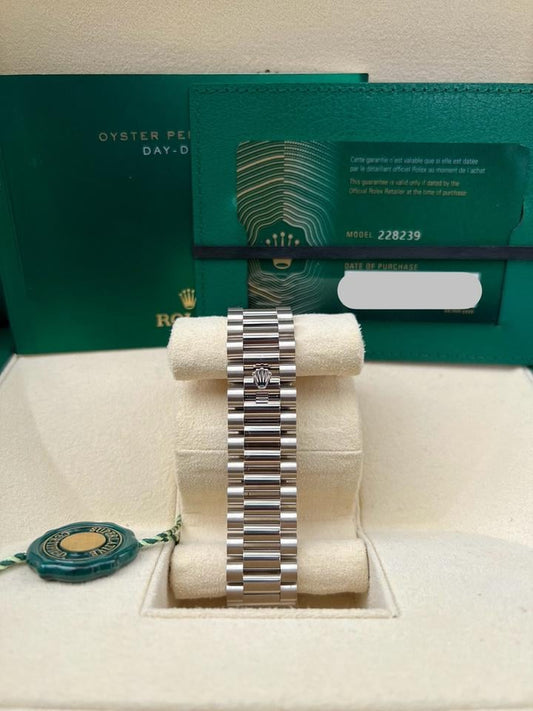 Rolex Day-Date 40 18K White Gold Olive Green Anniversary Dial