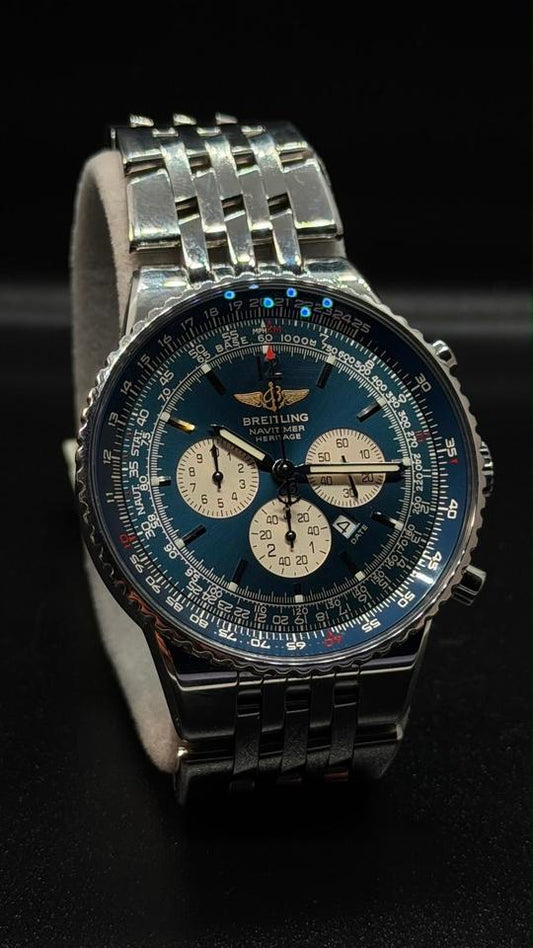 Breitling Navitimer Heritage A35350 43mm Blue Dial Stainless Steel