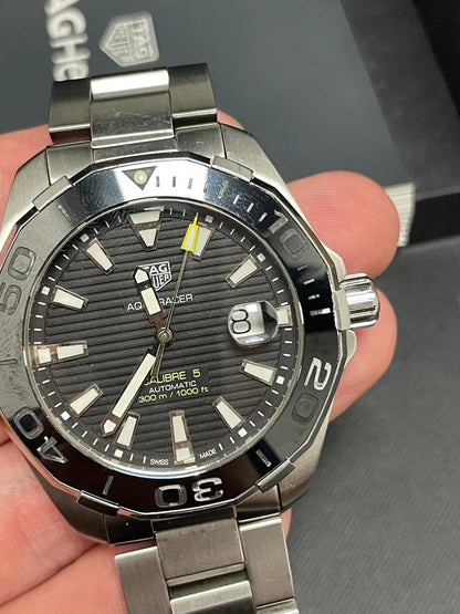 TAG Heuer Aquaracer Calibre 5 Automatic 43mm Black Dial Stainless Steel